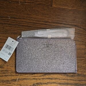 Kate Spade Silver Glitter Clutch